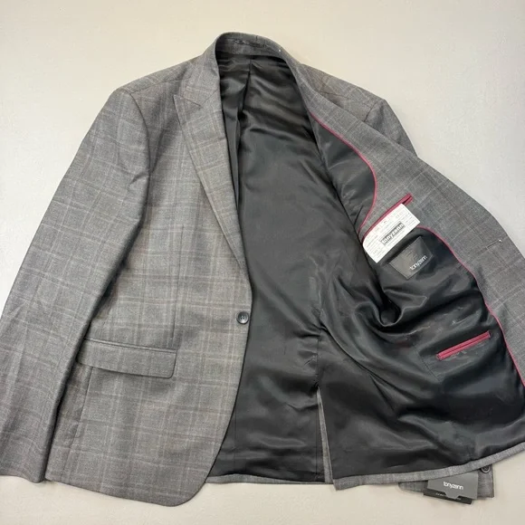 Tonyzenn 3-Piece Super 140’s Wool Slim Suit 40R 35x36 Unhemmed Gray NWT